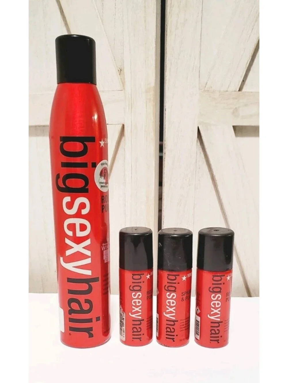 Big Sexy Hair Root Pump Mousse 10oz & 1.6oz And Spray & Play 1.6oz  (Lot Of 4)